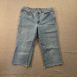 VTG Lauren Jeans Womens 12 Blue Ralph Lauren Altered Capri